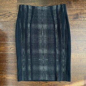 Diane Von Furstenberg DVF Panel Marta Black & White Pencil Skirt-Sz.2
